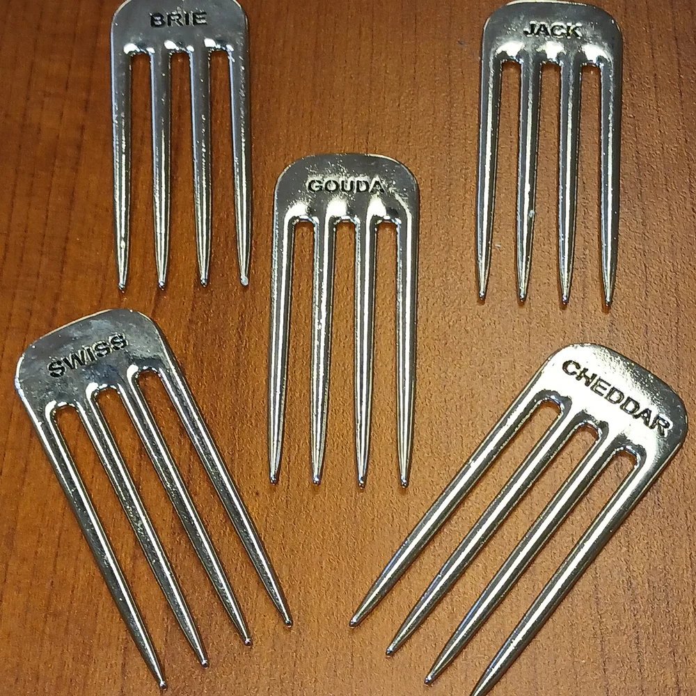 Silver Cheese Markers Set